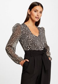 Morgan LONG SLEEVED  POLKA DOT PRINT - Blouse - black