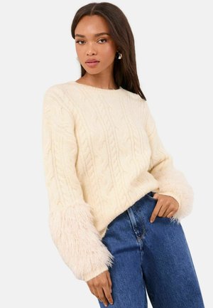 SLEEVE CABLE   - Pulóver - ivory