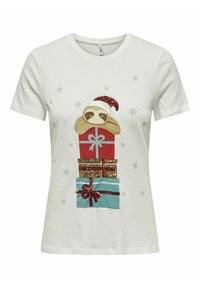 ONLY Camiseta estampada - cloud dancer