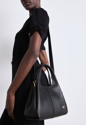 Coach POLISHED PEBBLE LANA SHOULDER BAG - Torebka - b4/black