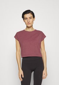 ONLY Play ONPDEEP LIFE OPEN BACK SHORT  - Printtipaita - windsor wine melange
