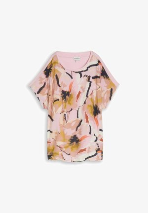 TOM TAILOR, TOM TAILOR T-SHIRT PLUS SIZE - T-SHIRT IM MATERIAL-MIX - Pluus - big abstract flower print