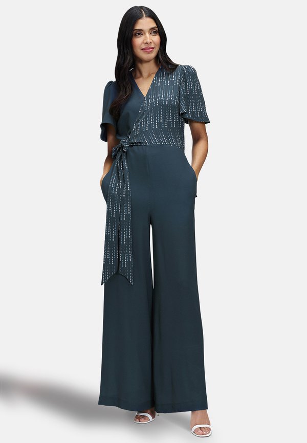 Jumpsuit - teal drops