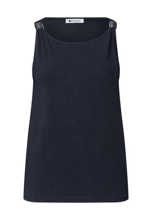 Street One, TOP MIT U-BOOT-AUSSCHNITT UND SCHULTERDETAIL - Débardeur - shadowed navy