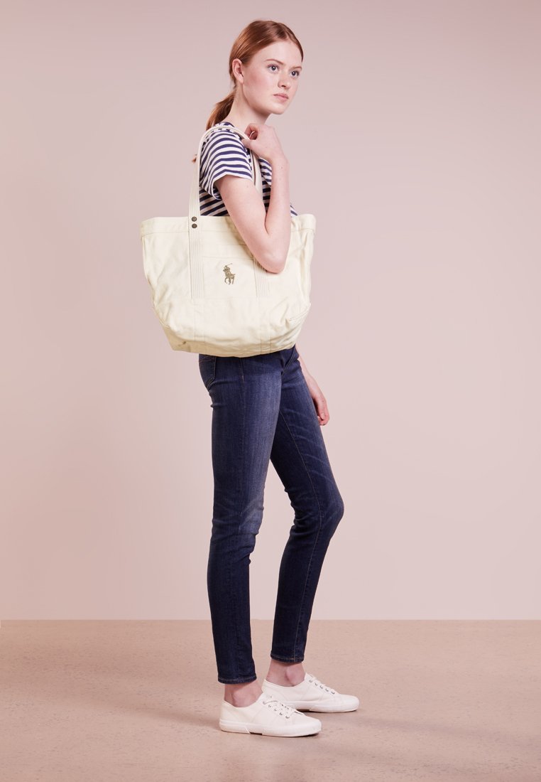 Polo Ralph Lauren CANVAS BIG PONY TOTE - Bolso shopping - cream/crema -  Zalando.es