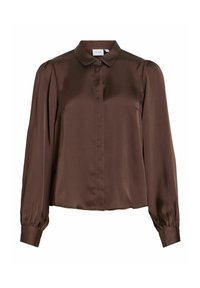 VISOFIE LANGARM - Skjortebluse - coffee bean