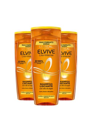 SHAMPOO ELVIVE LISS INTENSE, PER CAPELLI SECCHI, DIFFICILI DA LISCIARE, 400 ML - 3 PACK - Shampoo
