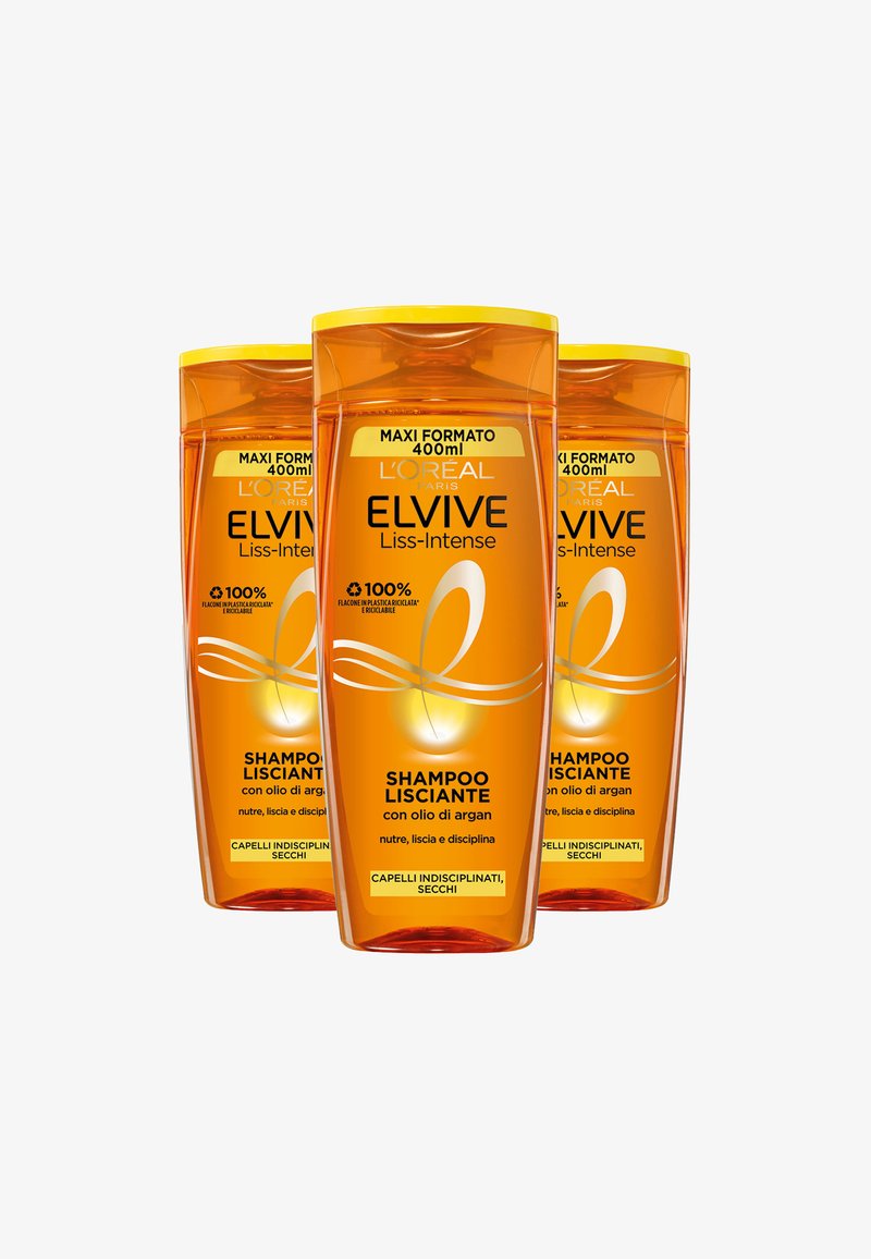 L'Oréal Paris - SHAMPOO ELVIVE LISS INTENSE, PER CAPELLI SECCHI, DIFFICILI DA LISCIARE, 400 ML - 3 PACK - Shampoo, Ingrandire