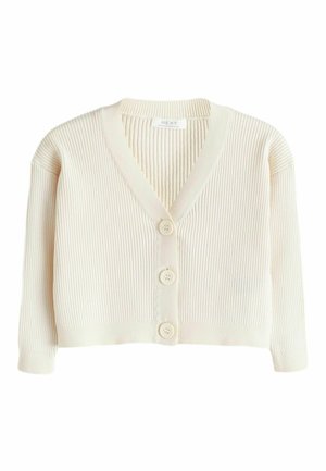 V-NECK REGULAR FIT - Strickjacke - ecru cream