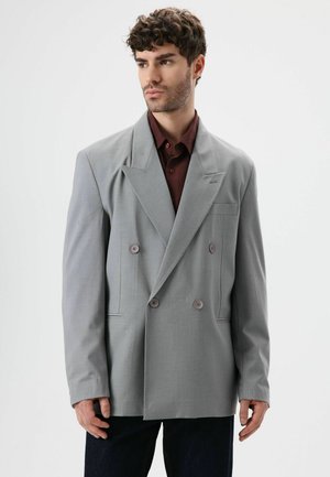 DOUBLE-BREASTED - Manteau court - grey