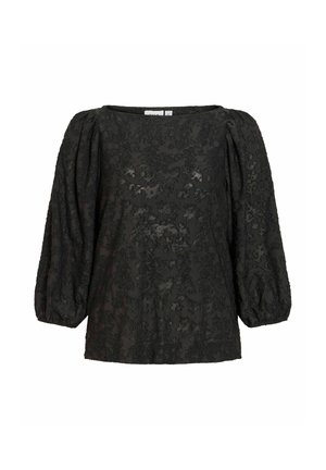 VILA, 3/4 SLEEVED TOP VICAPERA BOATNECK - Blouse - black beauty