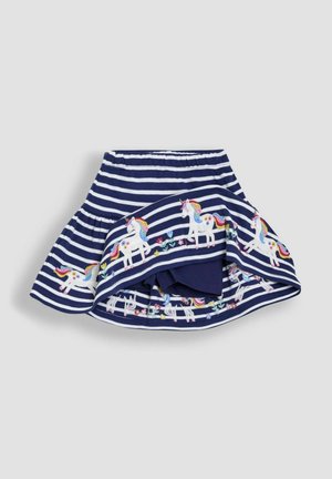 JoJo Maman Bébé REGULAR FIT APPLIQUÉ  - A-line skirt - navy blue unicorn