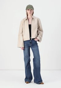 Samsøe Samsøe SALYLO JACKET - Læderjakker - washed white pepper