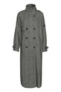 Gestuz AVIC LONG COAT - Trenchcoat - black/grey
