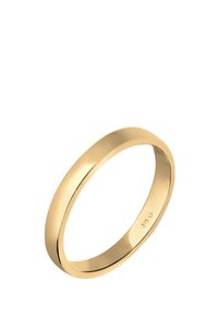 Gold ring with a smooth, rounded band, featuring a polished finish and a 375 hallmark indicating gold purity. Simple and elegant design.