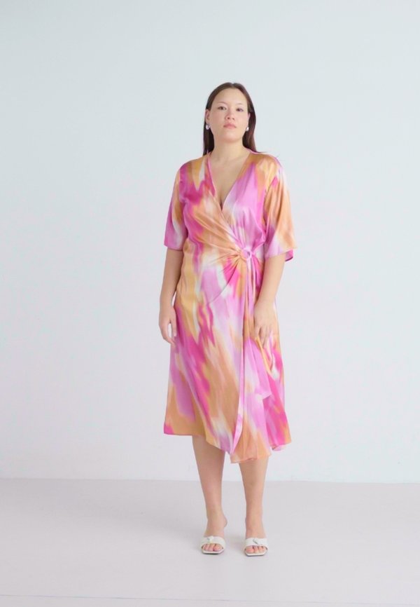 CARVELIANE WRAP DRESS  - Day dress - roseate spoonbill/sunset fade2