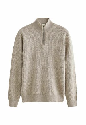 ZIP NECK - Svetrík - neutral