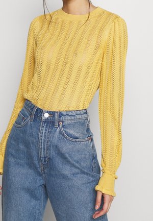 Striktrøje - yellow