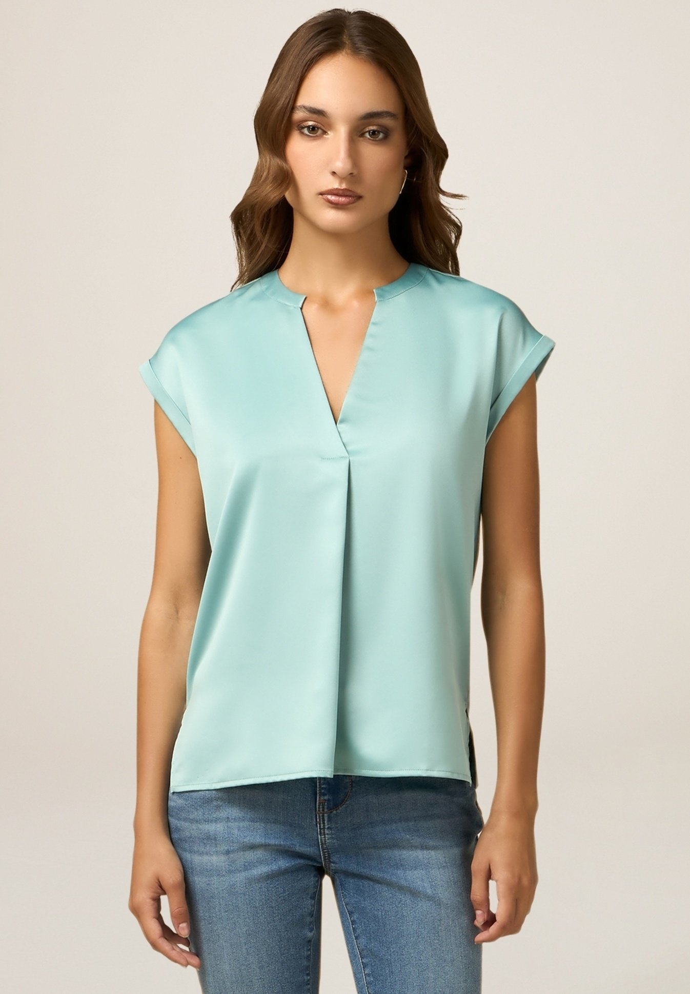 Oltre Blouse verde acqua/teal Zalando