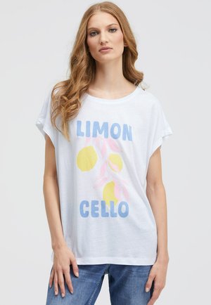 MIT RUNDHALSAUSSCHNITT  - T-Shirt print - jeans blue print