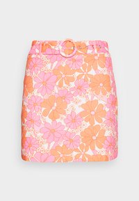 Glamorous BELTED HIGH WAISTED SKIRT - Minissaia - sixties floral