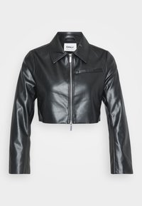 ONLSARAMY JACKET - Imiteret læderjakke - black