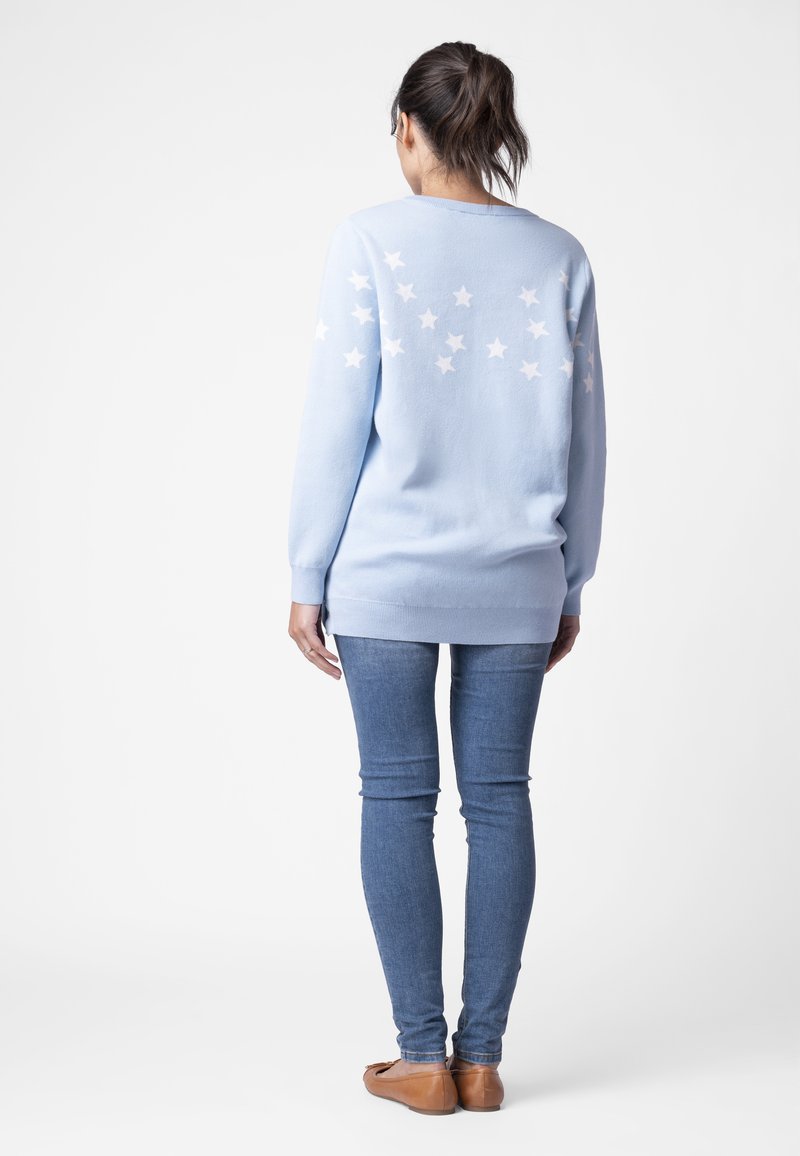 Damen Strickjacken | Seraphine MAMA AND MINI STAR JACQUARD Strickpullover lightblu/blau - TM94572 Damen Strickjacken | Seraphine MAMA AND MINI STAR JACQUARD Strickpullover lightblu/blau - TM94572