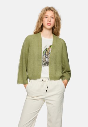 Strickjacke - soft olive