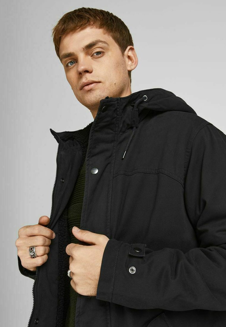 Herren Trenchcoats | Jack & Jones KLASSISCHER Parka black/schwarz - WL24381 Herren Trenchcoats | Jack & Jones KLASSISCHER Parka black/schwarz - WL24381