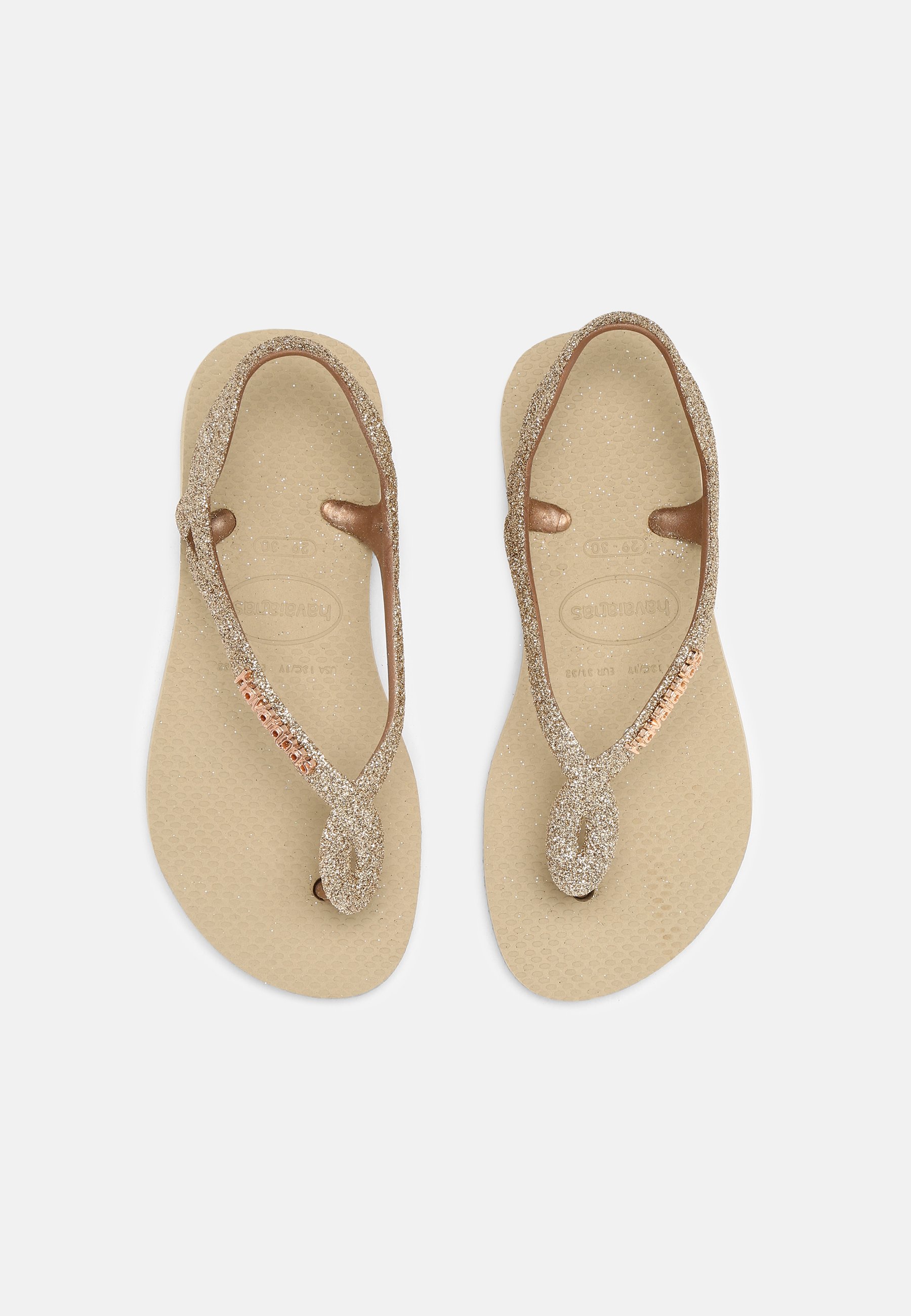 Havaianas LUNA PREMIUM - Teensandalen - sand grey/goudkleurig - Zalando.nl