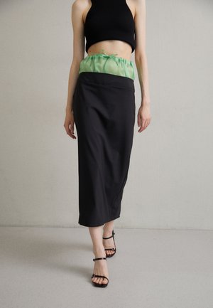 A.W.A.K.E. MODE HIGH WAISTED PENCIL SKIRT WITH DRAWSTRING DETAIL - Pieštukinis sijonas - multicolor