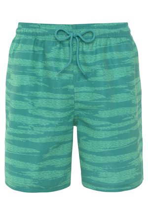 Badeshorts - grün bedruckt