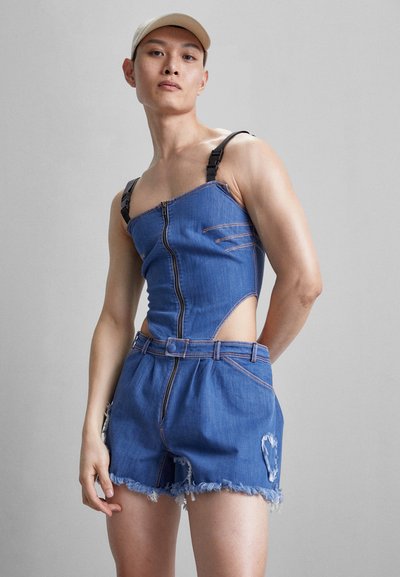 REAMEREI ORGANIC DUNGAREES - Παντελόνι - blue denim