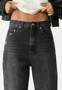 Stradivarius BAGGY WIDE-LEG  - Jean boyfriend - grey denim