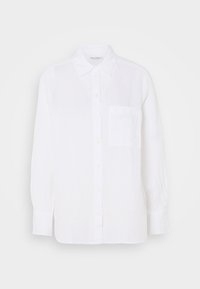 BLOUSE EASY SHAPED LONG SLEEVE COLLAR CHEST POCKET SOLID - Užsagstoma palaidinė - white