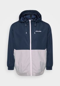 JJERUSH HOOD - Chaqueta de entretiempo - sky captain/white/light grey melange