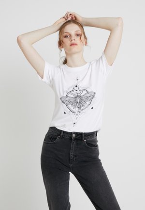 LADIES MOTH TEE - T-shirt print - white