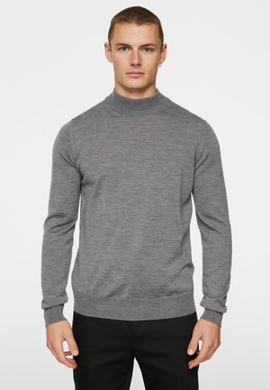 J.LINDEBERG KORMAN TURTLE NECK - Stickad tröja - mid grey melange