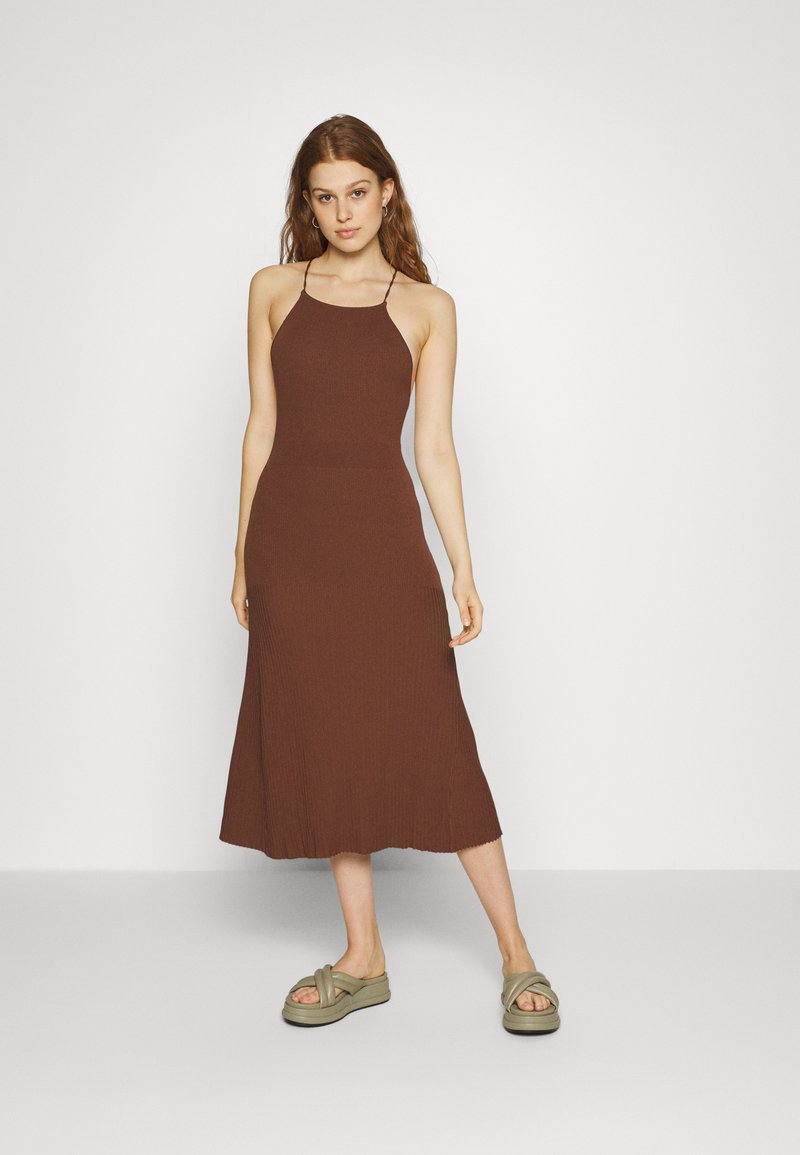 NAKD FEMMEBLK CROSS BACK DRESS Jumper dress brown Zalando.ie