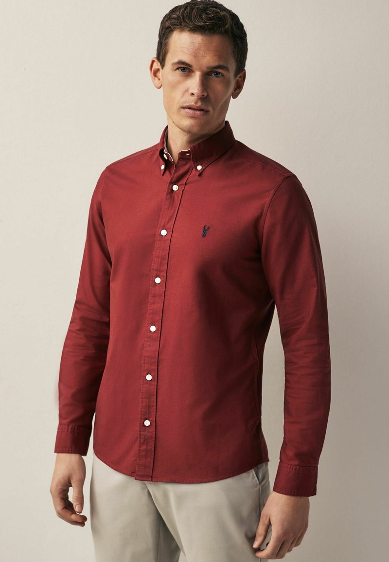 Next - OXFORD SLIM FIT - Krekls - burgundy red, Palielināt