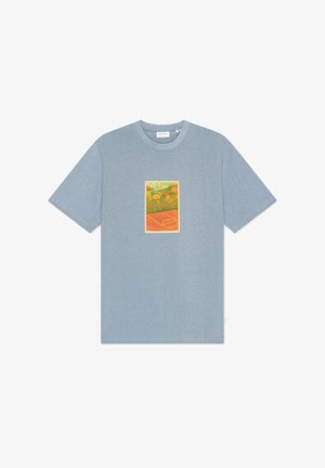 Les Deux, COURT - T-shirt imprimé - faded denim blue