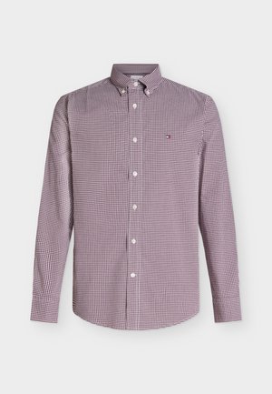 Tommy Hilfiger, FLEX POPLIN GINGHAM RF SHIRT - Πουκάμισο - burgundy / check