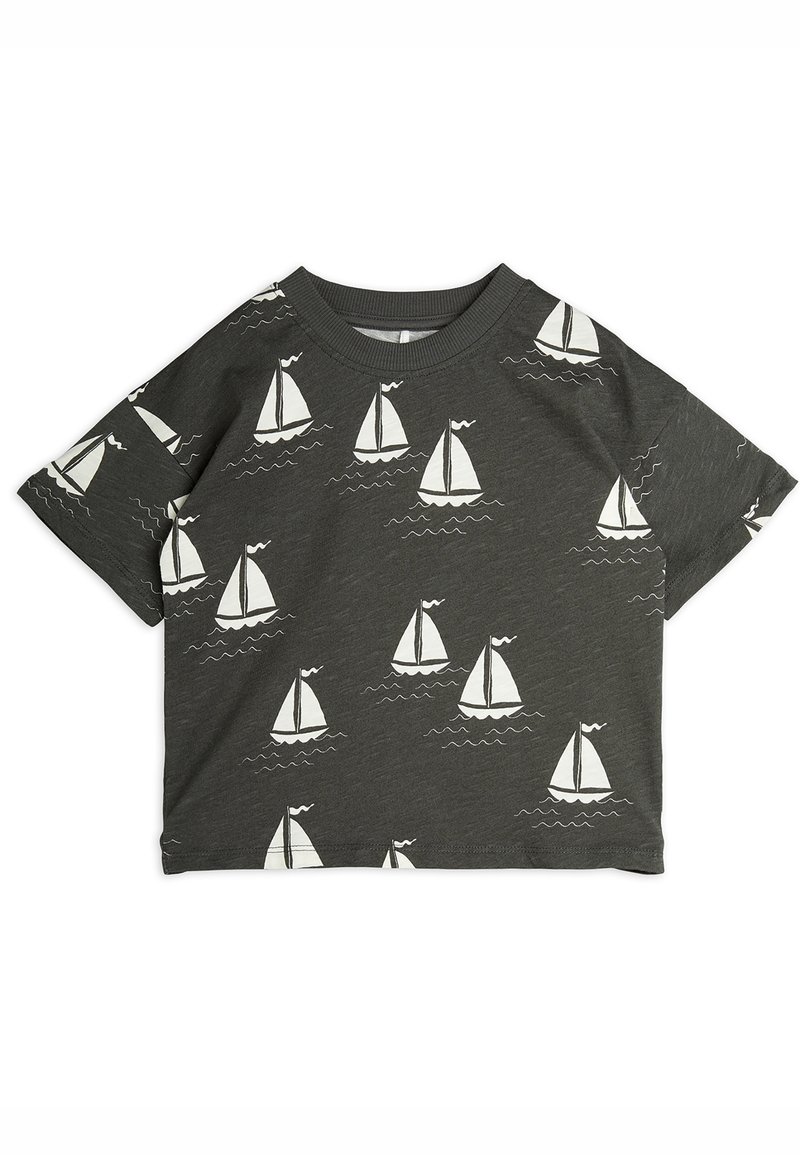 Mini Rodini - SAILING BOATS TEE UNISEX - Print T-shirt - grey, Enlarge