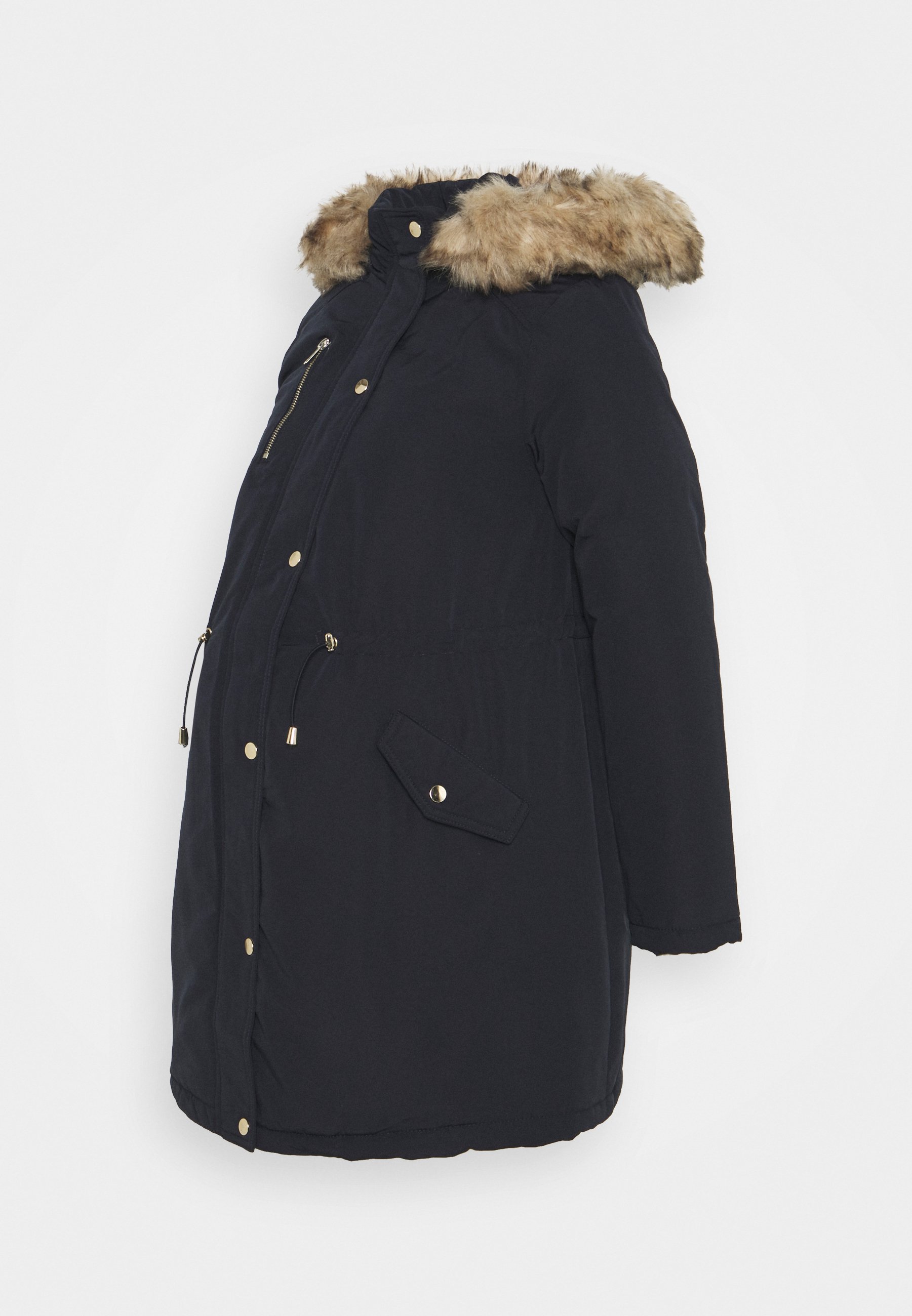 navy maternity coat