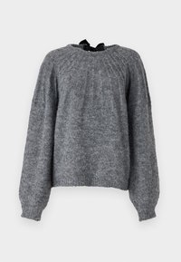 Noisy May Stickad tröja - mottled dark grey