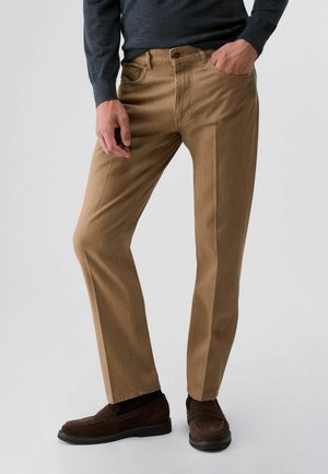 LIU JO, LIU JO STRAIGHT REGULAR FIT TROUSERS - Straight leg jeans - light brown