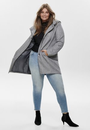 CARSEDONA - Kort kåpe / frakk - light grey melange