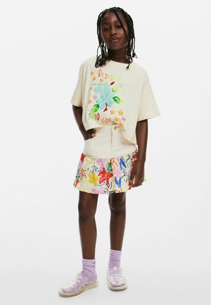 Camiseta estampada - beige