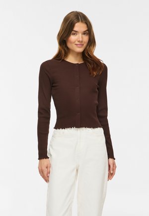VILA, VIABENIA BUTTON - Ζακέτα - coffee bean
