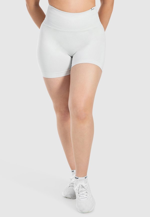 HIGH WAIST SHORTS ELVIA - Tights - hellgrau